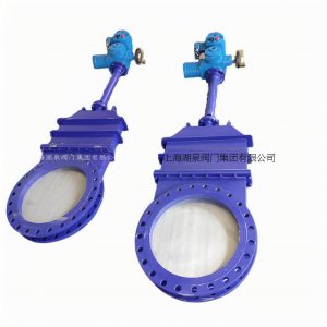 DN400的電動刀閘閥介質(zhì)是酸性污水水,有帶